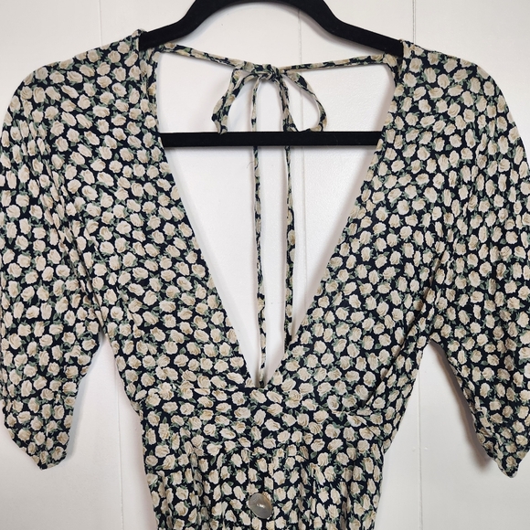 Faithfull The Brand Umbria Mini Dress Floral Print Size 2 XS Summer Beach Femme - Picture 7 of 16